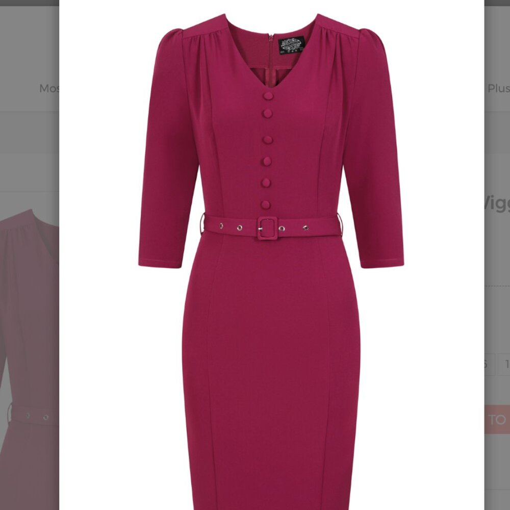 GORGEOUS Wiggle Dress XL NWT  Magenta - Picture 3 of 12